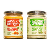 Mediterranean Inspired Herb Vegan Mayo & Mild Piri Piri Vegan Mayo Duo - SPECIAL OFFER - £6.95